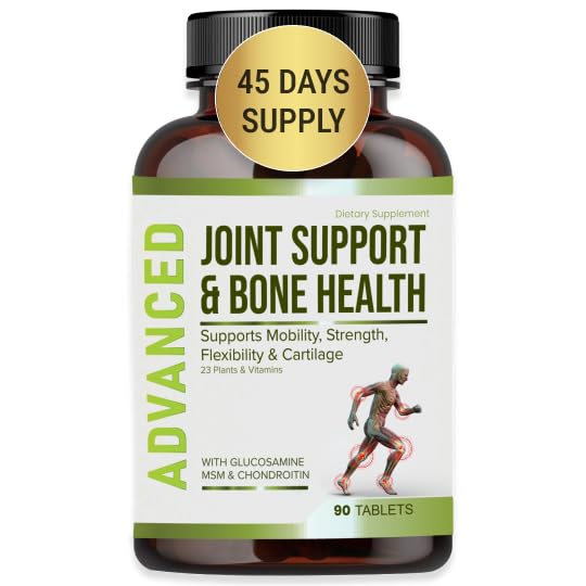 NutraPro Glucosamine Chondroitin MSM משותף תוספי מזון בריאות העצם - עבור ברך & עזרה משותפת, כוח עצם, בריאות משותפת, תנועה, גמישות, כוח ונוחות.45 ימים לשרת