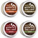 Beard Balm Variety Pack - 4 דגימות טבעיות (1 oz כל אחד) עם שמן Argan, Shea Butter, קוקוס שמן Jo Joba שמן - עשיר ויטמינים ומינרלים
