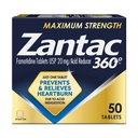 Zantac 360 Power Tablets, 50 Count, Heartburn Prevention and Relief, 20 מ"ג טבליות