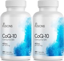 Infusions Pure אקסטרה כוח CoQ10 400 מ"ג 400 קפסולות גבוהות Glusorption Gluten Free non-GMO 2 Pack