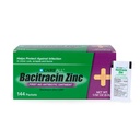 CareAll Bacitracin Antibiotic Zinc Ointment (144 Pack), 0.9gr Foil Packet. עזרה ראשונה שמונעת זיהומים עבור חתכים קטינים, סאנסים ושורפים