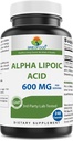 Brieofood Alpha Lipoic Acid 600 מ"ג לשרת - 240 קפסולות - non-GMO, Gluten חינם