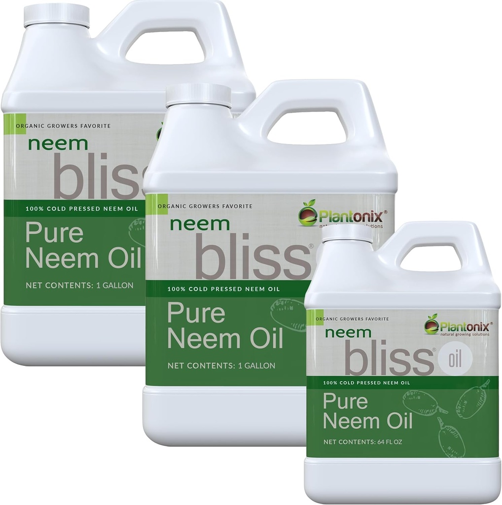 Neem Bliss (2.5 Gallons) - Pure Neem Oil Concentrate - 100% Cold Pressed Neem Oil - All-Natural Neem Oil Concentrate - Pure Neem Oil - שמן נים טהור עבור שיער - Neem Seed שמן ריכוז הנפט