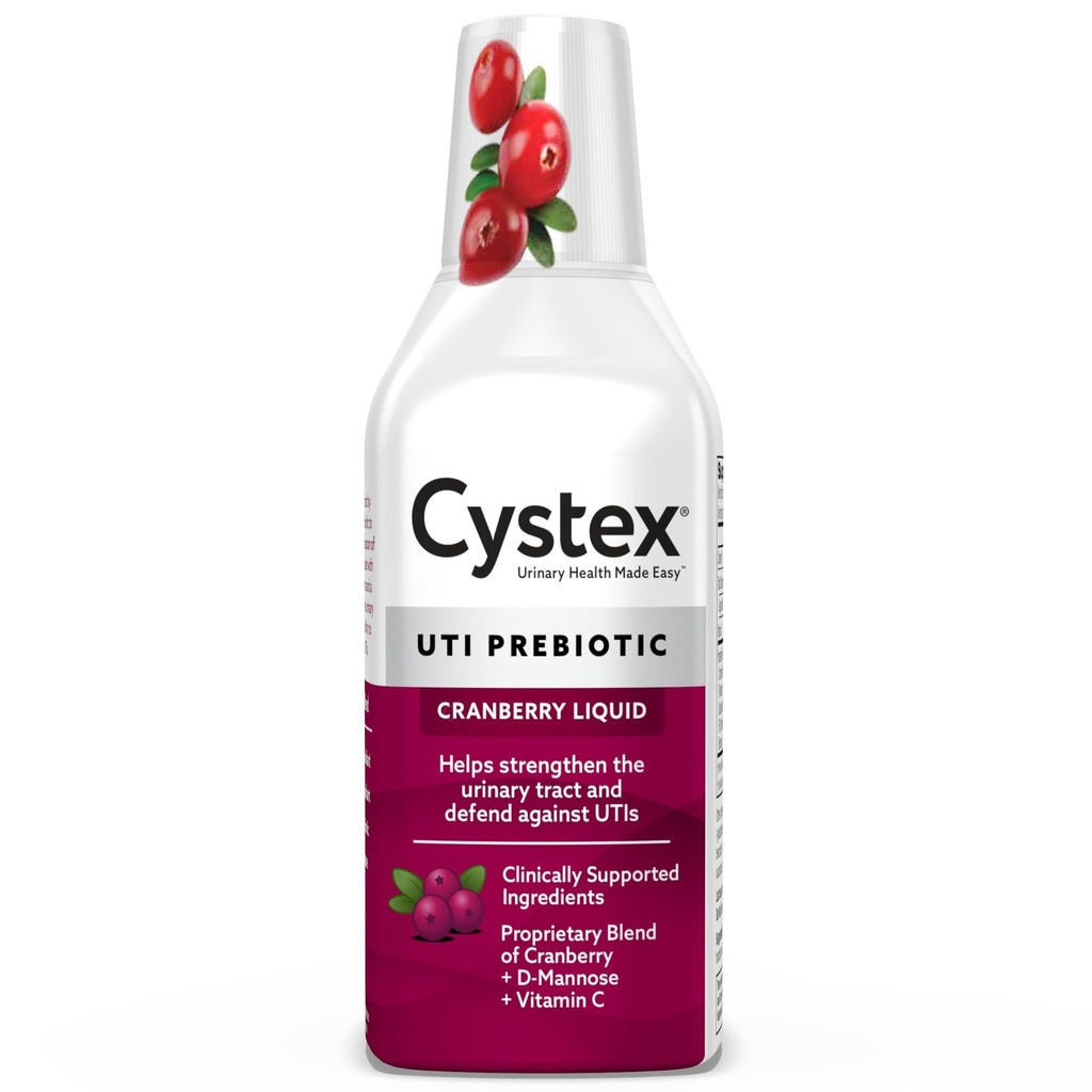 Cystex UTI תמיכה & Urinary Health תוספת - סוכר חינם Cranberry Prebiotic עם D-Mannose, ויטמין C, & Bromelain for UTI Protection & תחזוקה - פורמולה נוזלית - 7.6 floz - (Pack of 1)