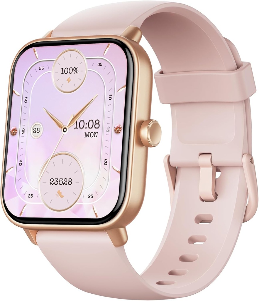 Fitpolo Smart Watch for Women, 1.8" Touchscreen Fitness Tracker Bluetooth Call Alexa SpO2 Heart Rate Sleep Calorie Step Counter Water Proofer and Smartwatch for Android