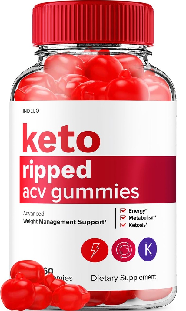 Keto Ripped ACV Gummies - Advanced Ripped Keto + ACV משקל ניהול מסטיקנים Apple Cider Vinegar Ripped ACV Gummies Dietary Supplement ביקורות נוספות כוח (60 מסטיקים)