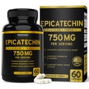 Epicatechin לחלץ 750 מ"ג פרי - (60 קפסולות) - תומך שריר Lean, Nitric Oxide, Myostatin Inhibitor, Sta, Endurance, Pump & Gains - Non-GMO & טבעוני תוספת (60 Count)