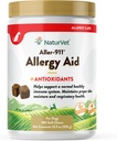 NaturVet Aller-911 Advanced Allergy Aid for Dogs, Cats - Antioxidant-Rich Pet תוספת עם אומגהס, DHA, EPA - מסייע לתמוך בכלב Immune System, Cat Respiratory Health, Skin Moisture 180 Soft Chews