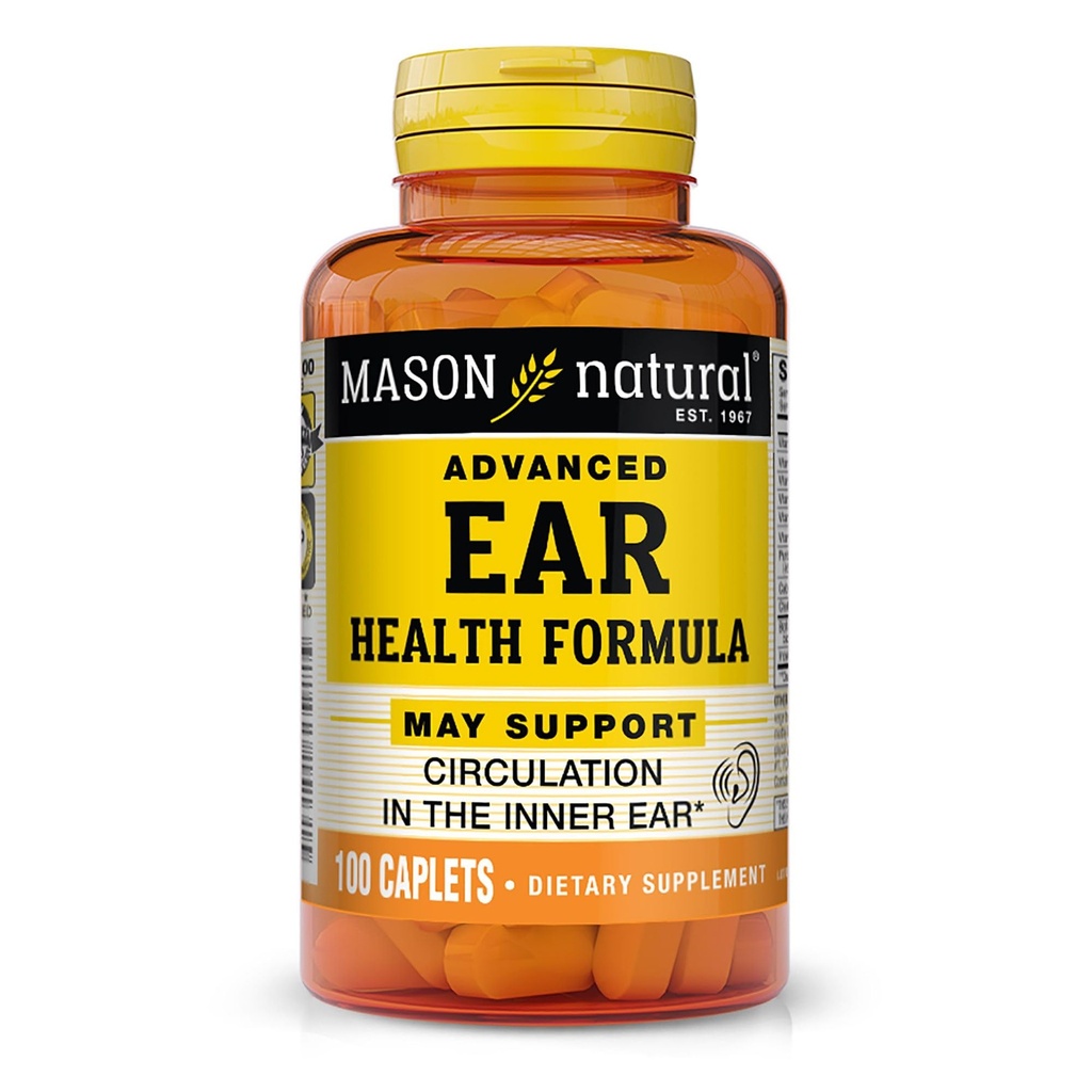MASON NATURAL מתקדם בריאות אוזניים, 33 יום אספקה, תומך ב Circulation רגיל באוזן הפנימית ורינגינג, 100 Caplets