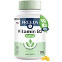 Freeda ויטמין B2 Riboflavin 50 מ"ג - אנרגיה ומערכת העצבים - כשר, טבעוני, Gluten-Free B2 תוסף עבור Brain & Metabolism - (100 Ct)