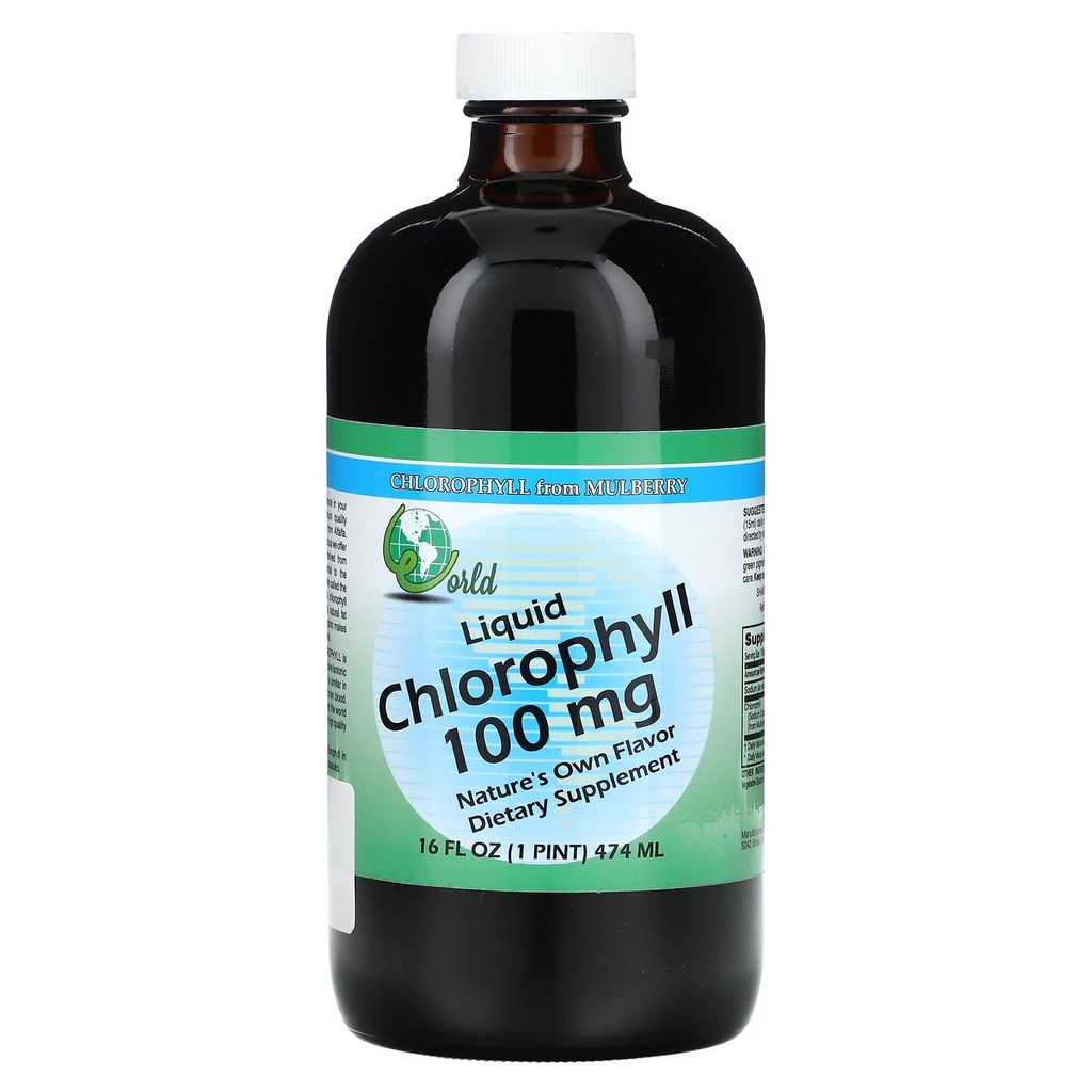 העולם ORGANIC נוזל Chlorophyll 100 מ"ג Mullberry, 0.02 פאונד