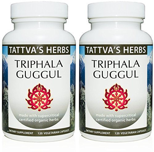 Triphala Guggul Herbal תוסף, Ayurveda Herbal Supplements, Digestive Health & Support, Triphala אבקת קפסולות, 240 Count (2 Pack), 25 שנים של Premium Service