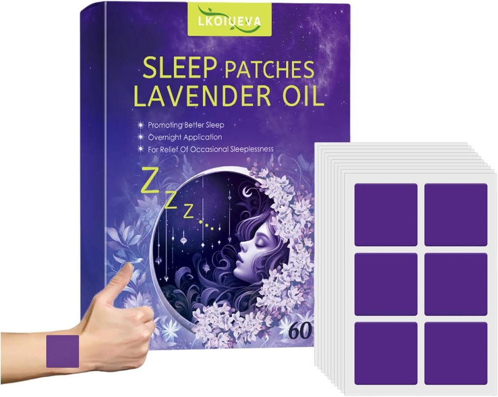 60 Pcs Sleep Patches for Adults Extra Power, Natural Sweet Dream Sleep Patch for Women and Men, Fast-Acting Sleep Aid Patches, Easy to Apply Deep Sleep Patches