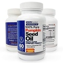 100% Pure Pumpkin Seed שמן - 60 Soft Gels מכיל פרופיל תזונתי עשיר נמצא ב Genuine Whole Foods - Men's Super Comfort פורמולה - שמן תזונתי עשיר בשומן חיוני - 1 בקבוק