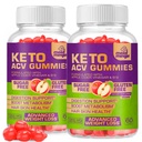Keto ACV Gummies Gluten & Sugar-Free Apple Cider Vinegarmies for Advanced Weight Loss - Rapid Fat Burner Diet for Women Men - 60 חניכיים (1000MG) (2-Pack)