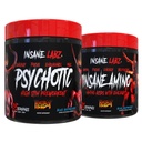 Insane Labz Hellboy Bundle, Psychotic Hellboy Pre Workout and Insane Amino BCAA, להגדיל את מסת השרירים, כוח, מיקוד ושיקום זמן, Blue Raspberry