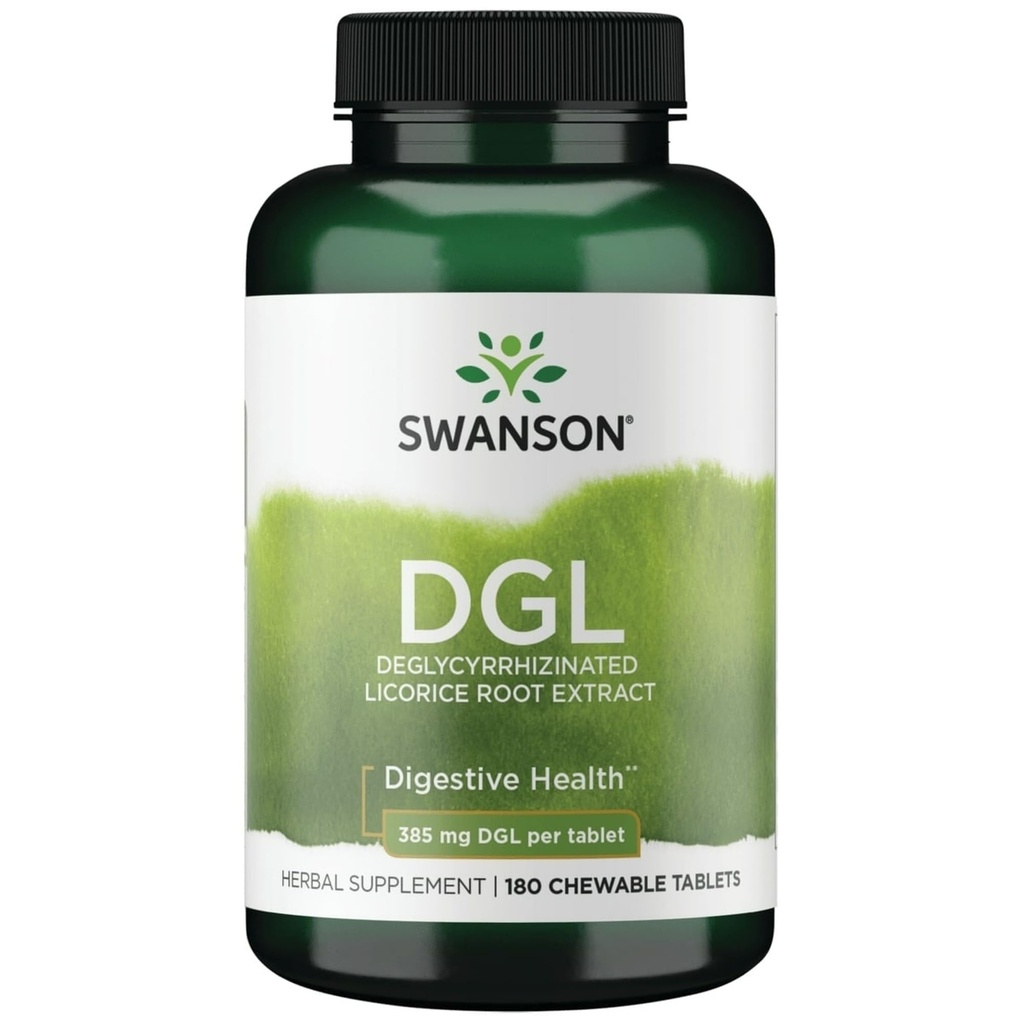 סוונסון Dgl (Licorice) 385 מיליגרם 180 Chwbls