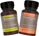 Endurance Products Resveratrol תוסף - Grape Skin Extract and ENDUR-ACIN 250mg Niacin - מהדורה מורחבת עבור Absorption & Low-Flush