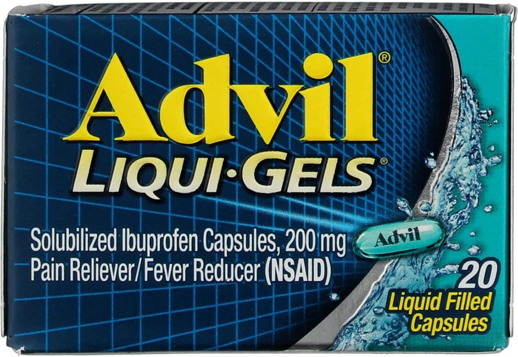 Advil Pain Reliever / Fever להפחית Liqui-Gels 20 CP - קניית חבילות והצלת (Pack of 2)