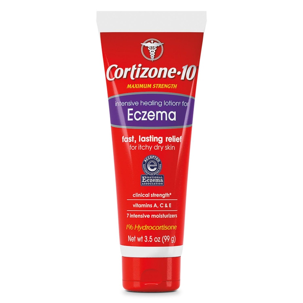 Cortizone 10 כוח מקסימלי כוח אינטנסיבי ריפוי Lotion עבור אקסמה, 1% מימן, 3.5 oz.