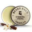 Striking Viking Beard Balm for Men - Leave in Beard Conditioner - Styling Balm Made עם באופן טבעי Derived Beard Butter, Argan & Jo Joba Oils (2 Ounce (Pack of 1), Vanilla)