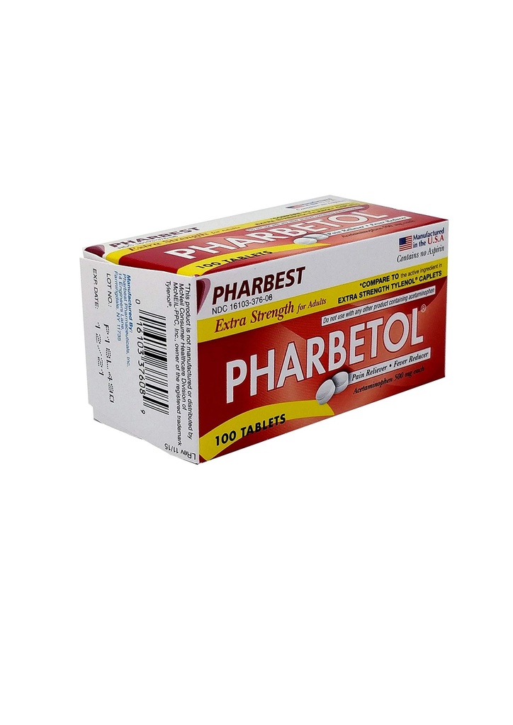Pharbetol 500 מ"ג גלולות כוח נוסף 100 הרוזן (Generic אקסטרה כוח)