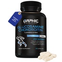 OrPHIC NUTRITION Glucosamine Chondroiting MSM 2100MG (90 Caps) - תוספת תמיכה משותפת לגברים ונשים * - תמיכה בקרטלאז' משותף וניידות