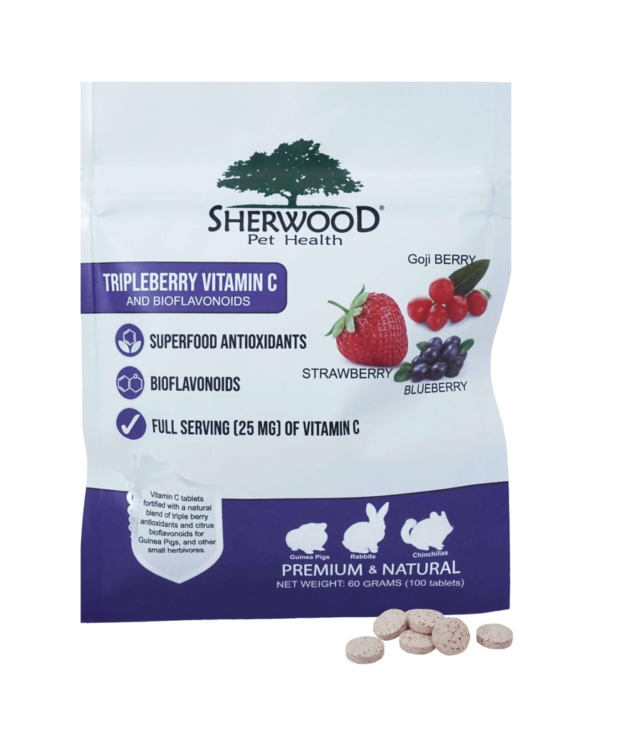 ויטמין C ו Bioflavonoids על ידי שריווד Pet Health (100 טבליות - 60 גרמים)