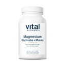 חומרים מזינים Vital Foodsents Magnesium Glycinate + Malate | 120 מ"ג טבעוני תוספת מגנזיום עבור נשים וגברים | שריר, לב, תמיכה העצם* | קידום מרגיעה | גלטן, חלב וסוי חינם | 100 קפסולות