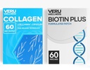 Veru Wellness Hair Skin Nail Duo Lifestyle Patches - Biotin Collagen - self Adhesive Time Release Topical Patch, 8-10 שעות (60 יום אספקה)