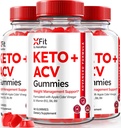 (3 Pack) Xfit Keto ACV Gummies, רשמי Keto+ACV פורמולה במשקל, All Natural Apple Cider Vinegar 1000MG, X Fit Keto Plus ACV Gummy for Health and Fitness, Xfit ACV Keto Gomitas (180 חניכיים)