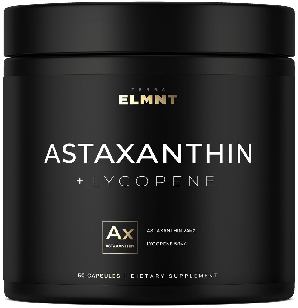 Astaxanthin 24 מ"ג + Lycopene 50 מ"ג קליני כוח Carotenoids העור תוסף w. 100% טבעי מ MicroAlgae - הטוב ביותר Astaxanthins for Skin Health & Pigmentation - Astaxantina