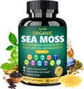 Bualle Organic Sea Mosss כמוסות עם שמן Black Seed, Ashwagandha, Blawdderrack, ג'ינג'ר & Burdock Root - מתחם צמחי עבור Daily - 60 קפסולות (1 Pack)