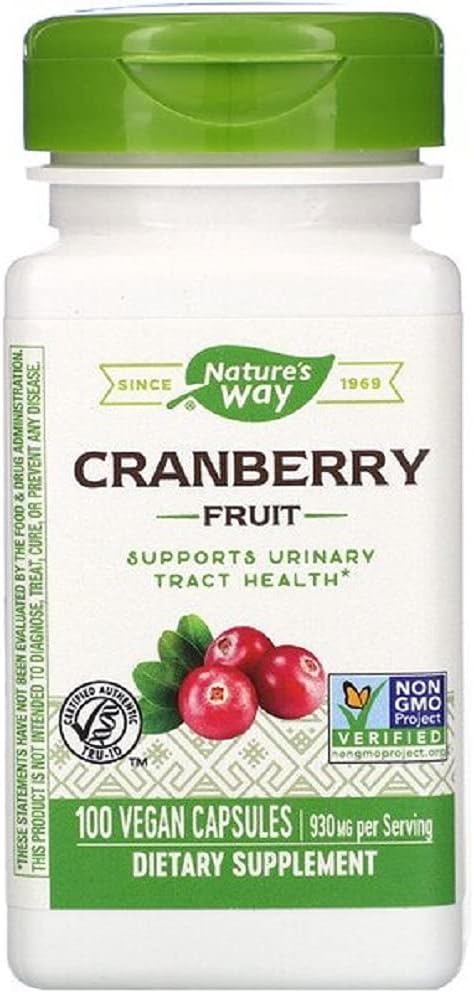 שם מקור: Nature's Way Cranberry Fruit, 465 Mg, 100 Cap