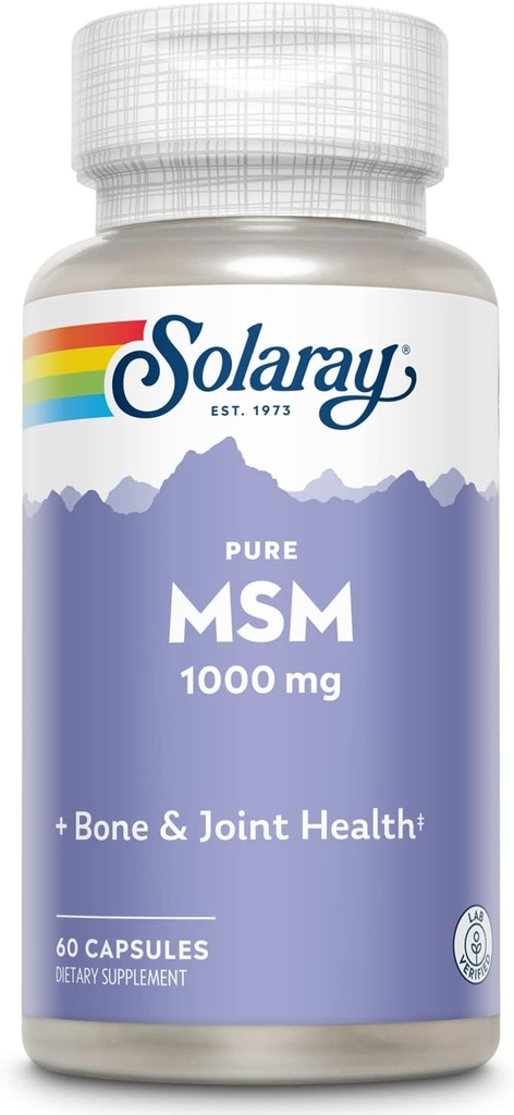 SOLAרי Pure MSM קפסולות, 1000 מ"ג, 60 הרוזן