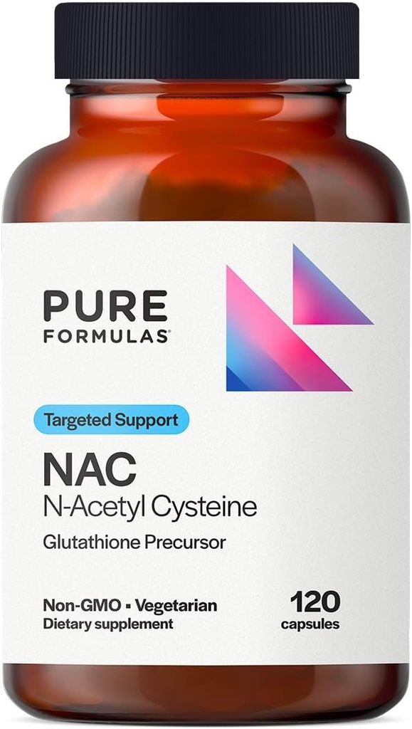 PureFormulas N-Acetyl-L-Cysteine - NAC קפסולות תוספי 900 מ"ג NAC, Antioxidant Glutathione Precursor - Detox + Workout Recovery, ו- Immune Support - Non-GMO + Vegetarian תוספת -120 קפסולות