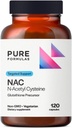 PureFormulas N-Acetyl-L-Cysteine - NAC קפסולות תוספי 900 מ"ג NAC, Antioxidant Glutathione Precursor - Detox + Workout Recovery, ו- Immune Support - Non-GMO + Vegetarian תוספת -120 קפסולות