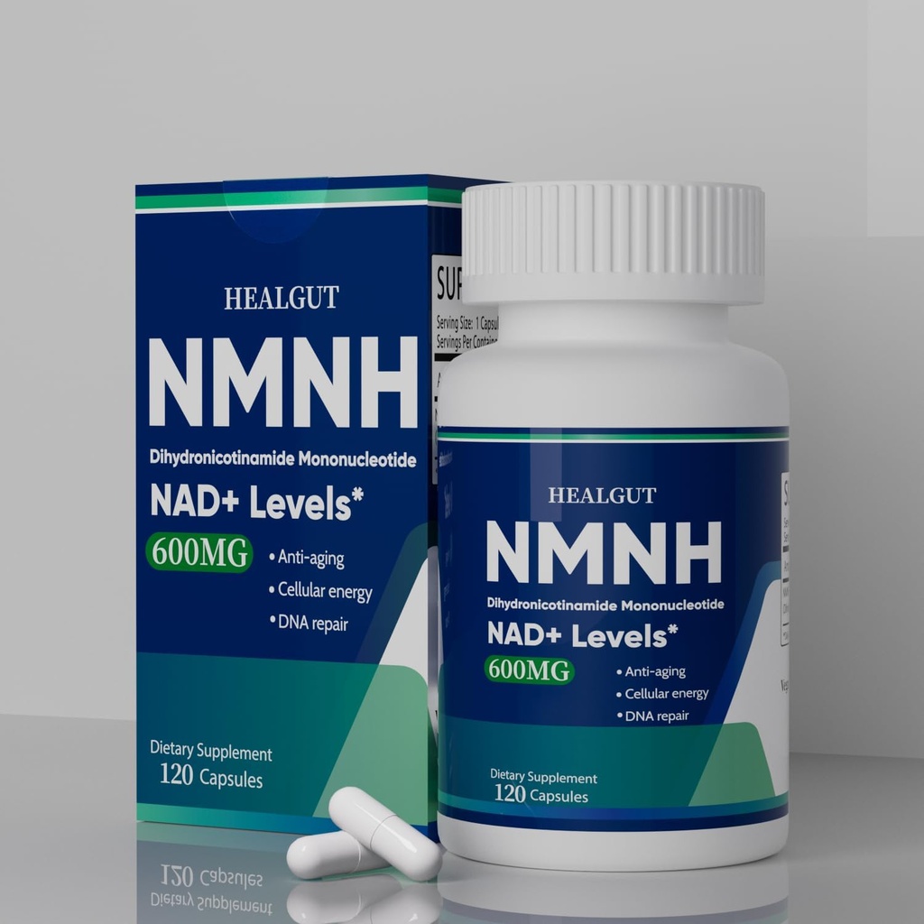 NMNH כמוסות: 120 Count, 600mg NMNH תוספת עבור NAD + אופטימיזציה