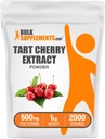 BulkSupplements.com Tart Cherry Extraction - Tart Cherry Supplement, Herbal Supplement - Antioxidant Source, Gluten Free, 500 מ"ג עבור שירות, 1kg (Pack of 1)