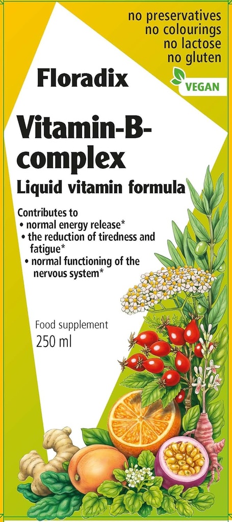 פלורה ויטמין B Complex Liquid Formula, 250 מ"ל