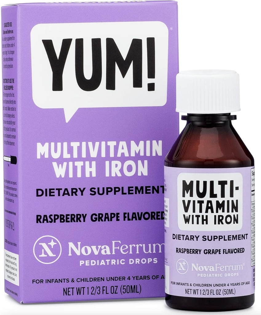 נובהFerrum Yum | Multivitamin עם ברזל לתינוקות, טודלרים וילדים ימי 4 & Under | Immune Support