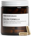 מזון מעל סמים קול פורמולה - Advanced Colony Cleanse Herbal Band with Cascara Sagrada, Psyllium Husk, Dandelion Root, ג'ינג'ר ו Marshmallow - Plant-based Support Supplement [60 ct]