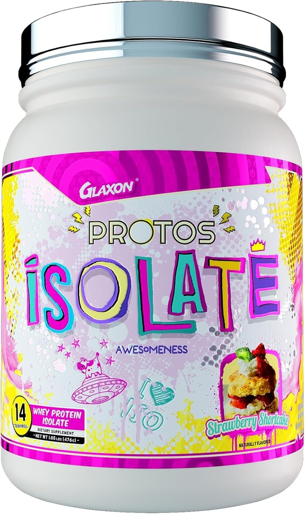 Glaxon Protos Iso - חלבון Whey עבור התאוששות שרירים - סטרוברי קצר עוגות