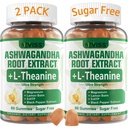 NEVISS Ashwagandha Gummies 2000 מ"ג, מרגיש רעד, Plus Prorietary בלגן עם L-theanine, 5-HTP, Lemon Balm, Magnesium for Calm, Zzzs & הירגעות תמיכה, 120 הרוזן הרוזן ספירה