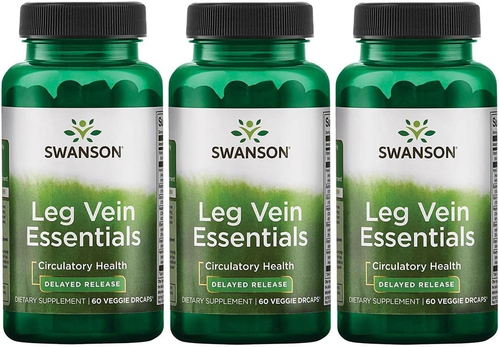 Swanson Leg Vein Essentials - נדחה - 60 ואג קפסולות (3 Pack)