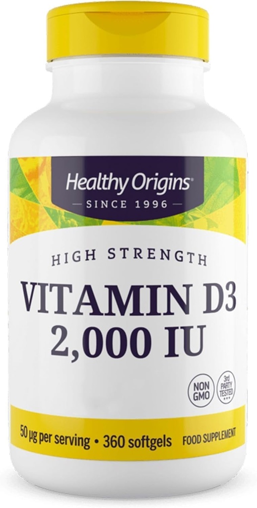 ויטמין D3 1000 IU (Non-GMO), 360 Softgels