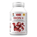 ANDREW LESSMAN Iron Plus 180 קפסולות - 18 מ"ג ברזל, 100% טהור Amino Acid Chelated Iron (Glycinate, Aspartate), Plus C עבור הגדלת Absorption, קטן, קל לקפסולות Swallow, No Additives