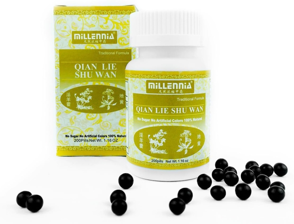 MENNIA Herbal תוסף Prostate Pills - Qian Lie Shu Wan - 12 בקבוק Pack (200 Pills/Bottle)