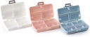 Portable Pill Case,Travel Pill Organer,Daily Pill Organer,7 השוואתיות, Pill Box for Purse Pocket to Hold הויטמינים, Cod Liver Oil,Supplements and Medicine-(White + Blue++ ורוד)